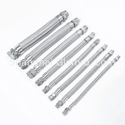 DN32 304 Stainless Steel Corrugated Tube Hose Steel Wire Braid Tube Metal Industrial High Temperature Explosion-Proof