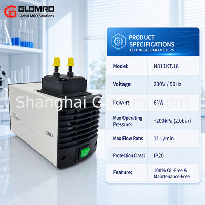 KNF N811KT.18 Chemical Resistant Diaphragm Vacuum Pump PTFE-coated Diaphragm for Vacuum Filtration