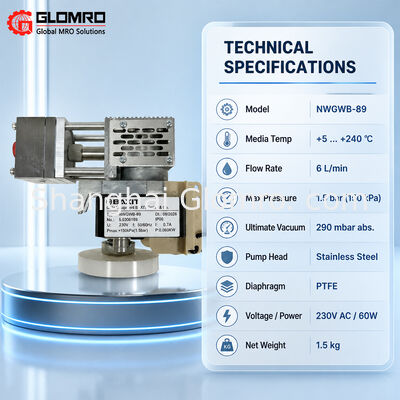 High Temperature Gas Sampling Pump BAXIT NWGWB-89 Oil-free Diaphragm Vacuum Pump for Flue Gas Analysis